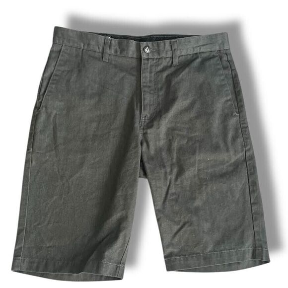 Volcom Other - Volcom Shorts Mens Size 31 Gray Chino Flat Front True To This Walking Casual